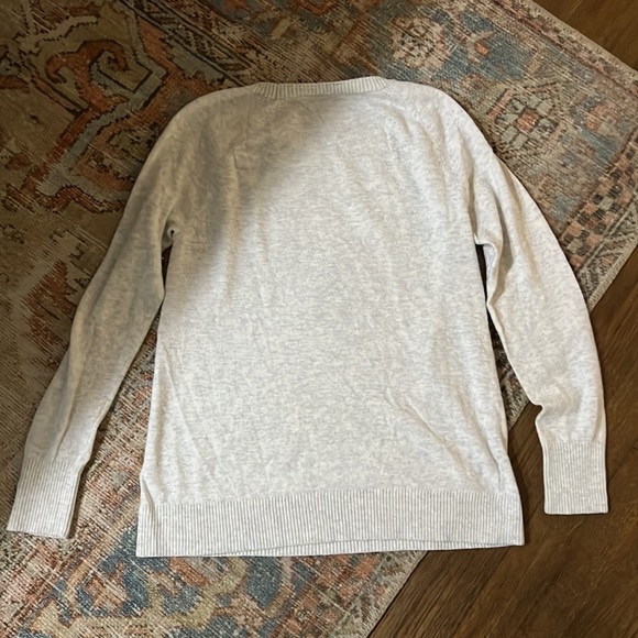 LOFT Gray Owl Print Crew Neck Sweater Small - Picture 6 of 6